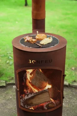 Bonfeu BonTino LP Tuinhaard - Corten -Oase Velda Winkel 3501r 15 ambiance