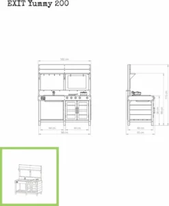 EXIT TOYS EXIT Yummy 200 Houten Speelkeuken Buiten -Oase Velda Winkel 51.10.20.00 3
