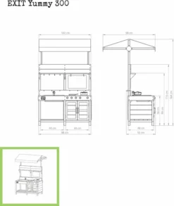 EXIT TOYS EXIT Yummy 300 Houten Speelkeuken Buiten -Oase Velda Winkel 51.10.30.00 3