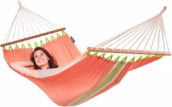 La Siesta Fruta 1 Persoons Hangmat - Mango -Oase Velda Winkel 749 1200 frr11 5 fruta mango weather resistant single spreader bar hammock image 02
