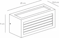 Lucide Dimo E27 Wandlamp - Antraciet -Oase Velda Winkel 768 1200 27853 01 30 technical drawing