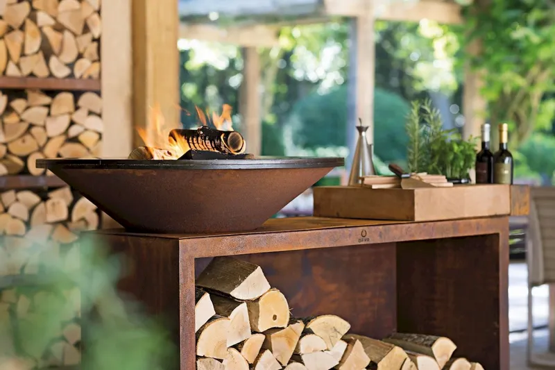 OFYR Island Corten 85 Teak Wood 4 OFYR Island Corten 85 Teak Wood - Afbeelding 2