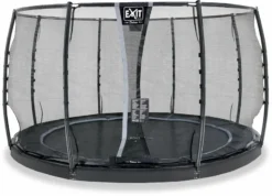 EXIT TOYS Exit Dynamic Flatground Trampoline Met Net - Ø 366 Cm - Zwart