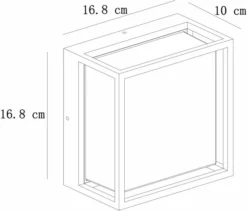 Lucide Singa Wandlamp Led - Zwart -Oase Velda Winkel 900 1055 15801 10 30 technical drawing
