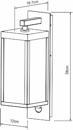 Lucide Clairette Led Wandlamp - Antraciet 16 Lucide Clairette Led Wandlamp - Antraciet -Oase Velda Winkel 900 510 28861 10 30 technical drawing