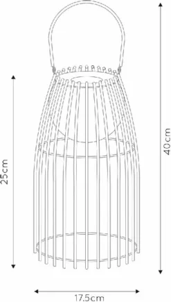 Lucide Fjara Led Tafellamp - Groen -Oase Velda Winkel 900 511 06801 01 33 technical drawing