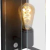 Lucide Claire E27 Wandlamp Met Sensor - Antraciet -Oase Velda Winkel 900 601 27883 11 30