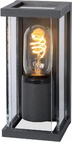 Lucide Claire Mini E27 Wandlamp - 1 Spot - Antraciet