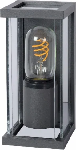 Lucide Claire Mini E27 Wandlamp - 1 Spot - Antraciet -Oase Velda Winkel 900 601 27885 01 30 off