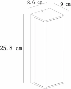 Lucide Dukan E27 Wandlamp - Zwart -Oase Velda Winkel 900 723 15802 01 30 technical drawing