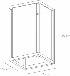 Lucide Claire E27 Wandlamp - Antraciet -Oase Velda Winkel 900 830 27883 01 30 technical drawing