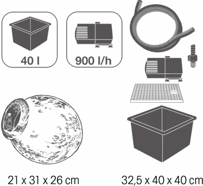 Ubbink AcquaArte Orange Waterornament 7 Ubbink AcquaArte Orange Waterornament - Afbeelding 5