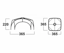Husky Broof L Partytent -Oase Velda Winkel broofl afmetingen