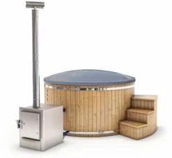 Houtgestookte Hottub Met Filteraansluiting - 4-6 Personen - Grijs -Oase Velda Winkel cover grijs 1