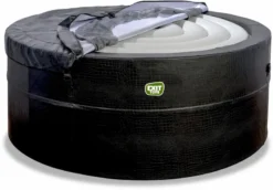 EXIT TOYS EXIT Leather Premium Opbouw Spa - 4-6 Persoons -Oase Velda Winkel exit leather premium 6 opblaasbare spa cover half open