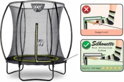 EXIT TOYS Exit Silhouette Trampoline Met Net - Ø 183 Cm - Zwart -Oase Velda Winkel exit 12 93 06 00 int 3 resultaat