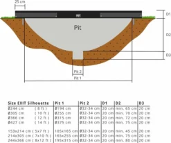 EXIT TOYS Exit Silhouette InGround Trampoline Met Net - 214 X 153 Cm - Zwart -Oase Velda Winkel exit 12 95 57 00 int 4 resultaat