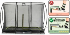 EXIT TOYS Exit Silhouette InGround Trampoline Met Net - 366 X 244 Cm - Zwart -Oase Velda Winkel exit 12 95 82 00 int 5 resultaat