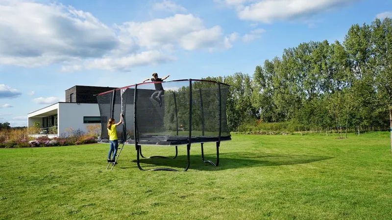 EXIT TOYS Exit PeakPro Trampoline Met Net En Ladder - 427 X 244 Cm - Zwart - Afbeelding 16