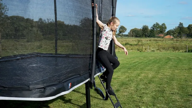 EXIT TOYS Exit PeakPro Trampoline Met Net En Ladder - 519 X 305 Cm - Zwart - Afbeelding 15
