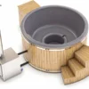 Houtgestookte Hottub Met Filteraansluiting - 4-6 Personen - Grijs -Oase Velda Winkel grijs 3 4 1