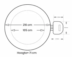 Intex Pure Spa Greywood Deluxe Opblaasbare Spa - 6 Persoons 25 Intex Pure Spa Greywood Deluxe Opblaasbare Spa - 6 Persoons -Oase Velda Winkel intex greywood deluxe 6persoons afmetingen