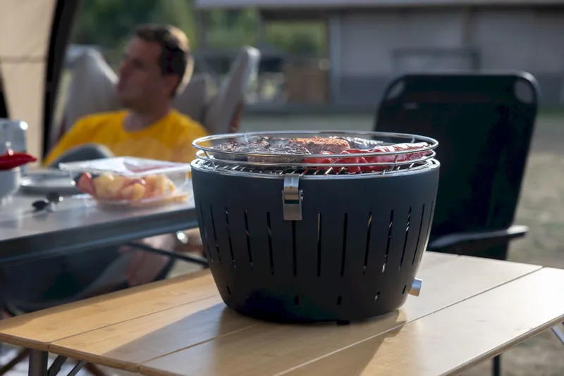 LotusGrill Mini Houtskoolbarbecue - Zwart 8 LotusGrill Mini Houtskoolbarbecue - Zwart - Afbeelding 6