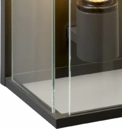 Lucide Claire E27 Wandlamp - Antraciet -Oase Velda Winkel lucide claire e27 wandlamp antraciet 3