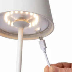 Lucide Justin Led Tafellamp - Wit -Oase Velda Winkel lucide justin led tafellamp wit 13