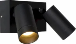 Lucide Taylor GU10 Sensor Wandspot - 2 Spots - Zwart -Oase Velda Winkel lucide taylor gu10 sensor wandspot 2 spots zwart 3