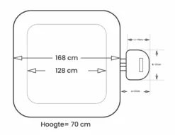 NetSpa Caïman Opblaasbare Spa - 4 Persoons -Oase Velda Winkel netspa caiman afmetingen