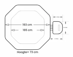 NetSpa Octopus Opbouw Spa - 6 Persoons -Oase Velda Winkel netspa octopus afmetingen