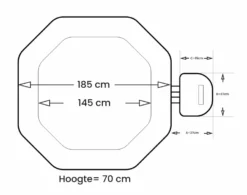 NetSpa Python Opblaasbare Spa - 6 Persoons 15 NetSpa Python Opblaasbare Spa - 6 Persoons -Oase Velda Winkel netspa python afmetingen