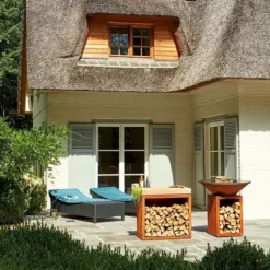 OFYR Butcher Block Storage 90 Corten - Teak Wood -Oase Velda Winkel ofyr butcher block storage 90 corten teak wood 3