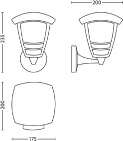 Philips MyGarden Creek Up E27 Wandlamp - Zwart -Oase Velda Winkel philips mygarden creek up e27 wandlamp zwart 1