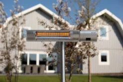 Sunred Heater Royal Diamond Standing 2000 Terrasverwarmer - Grijs -Oase Velda Winkel sunred heater royal diamond silver standing 2000 terrasverwarmer 3